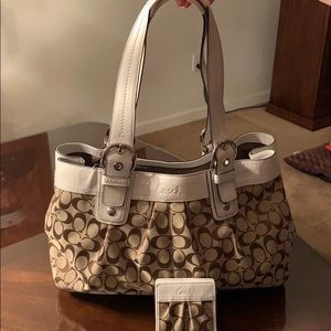 Coach Handbag and Wallet Set